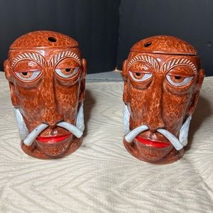 Pair of Vintage Mr Bali Hai Tiki Mugs w/Lids